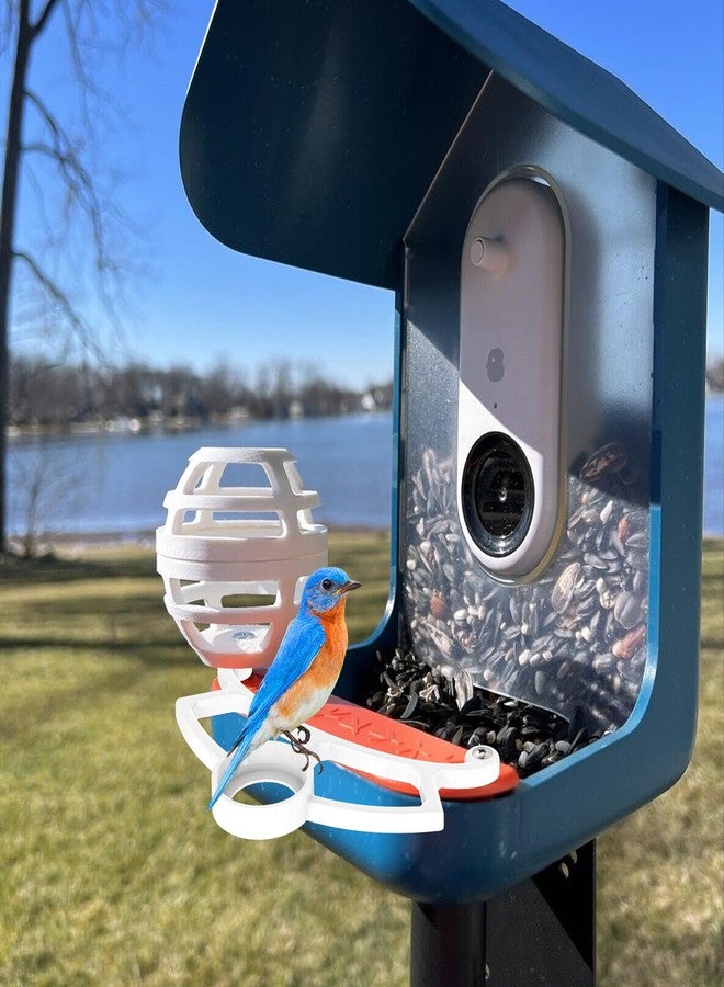 CATOSUM Perch Compatible with Bird Buddy, Wider Extension Perch for DIY Add-ons, Ideal Gift for Bird Lover (White) - Image 4